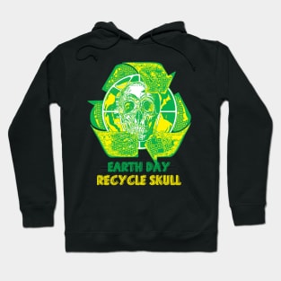 Earth day recycle skull symbo Hoodie